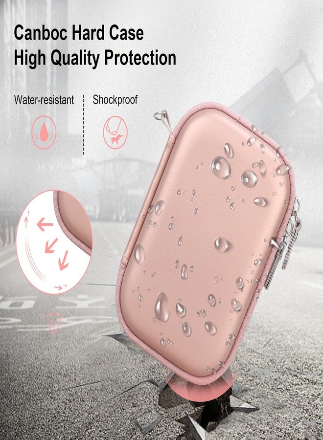 Canboc Shockproof Carrying Case Storage Travel Bag for Canon Ivy Wireless Bluetooth Mobile/Portable, Mini Photo Printer Protective Pouch Box, Rose Gold - Image 5