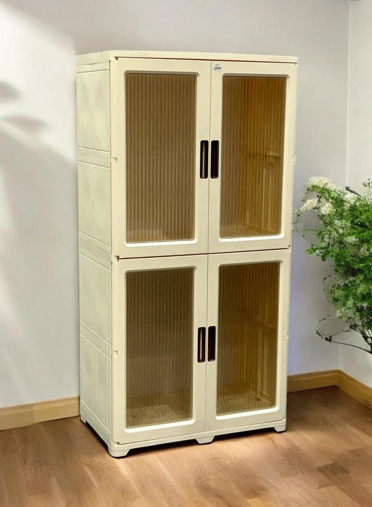 دولاب تخزين بلاستيكي بتصميم عصري وعملي