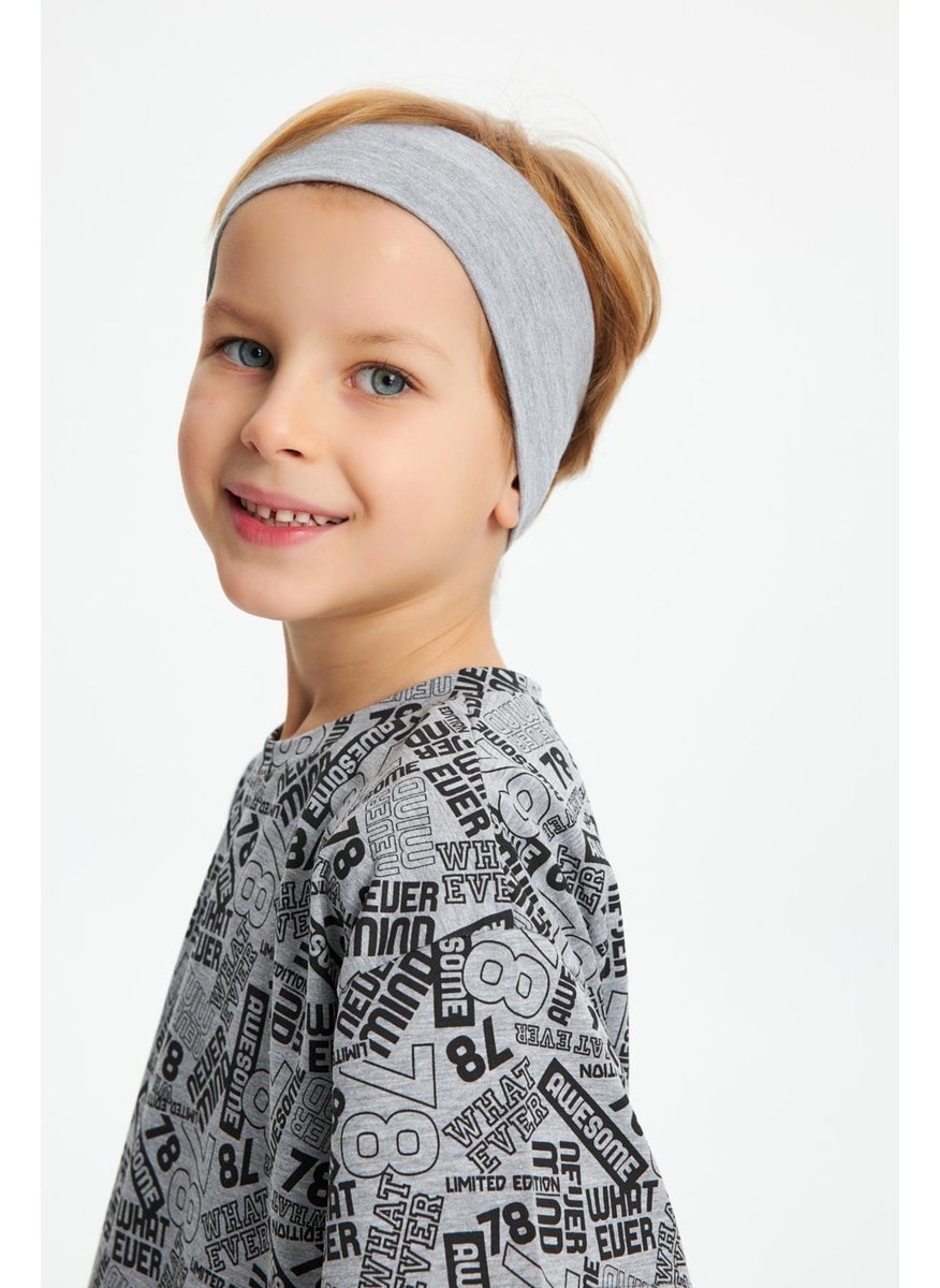 Babygiz Gray Men's Cotton Combed Non-Slip Anti-Sweat Flexible Hair Band  - Image 4