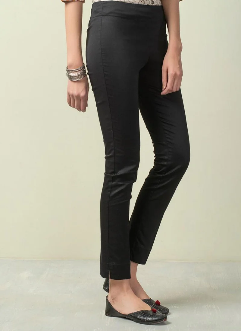 Fabindia Cotton Full Length Formal Slim Stretch Pant