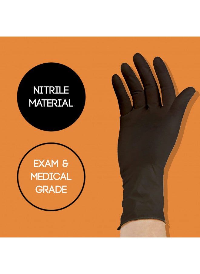ASAP ASAP Black Nitrile Gloves Small - 4 Mil Latex Free Powder Free Medical Gloves for Food Prep, Exam, Cleaning, Cooking, Tattoo, Esthetician, Mechanic - 100 Count - Image 2