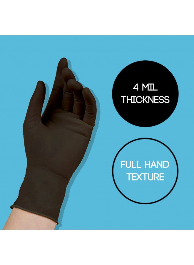 ASAP ASAP Black Nitrile Gloves Small - 4 Mil Latex Free Powder Free Medical Gloves for Food Prep, Exam, Cleaning, Cooking, Tattoo, Esthetician, Mechanic - 100 Count - Image 3
