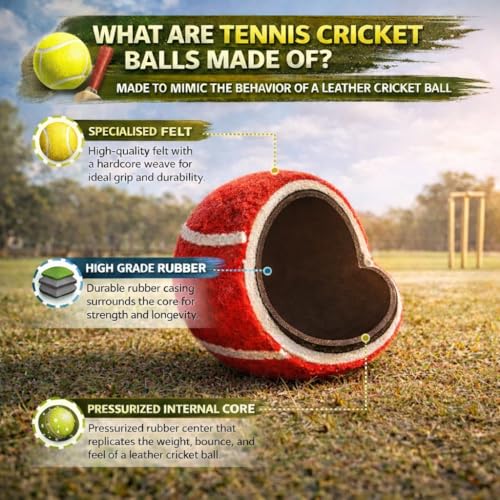BOXCO Hanging Cricket Practice Balls Set of 2 | Medium & Light Weight Combo | Tennis Cricket Training Ball | Improves Batting Timing & Accuracy - Image 4