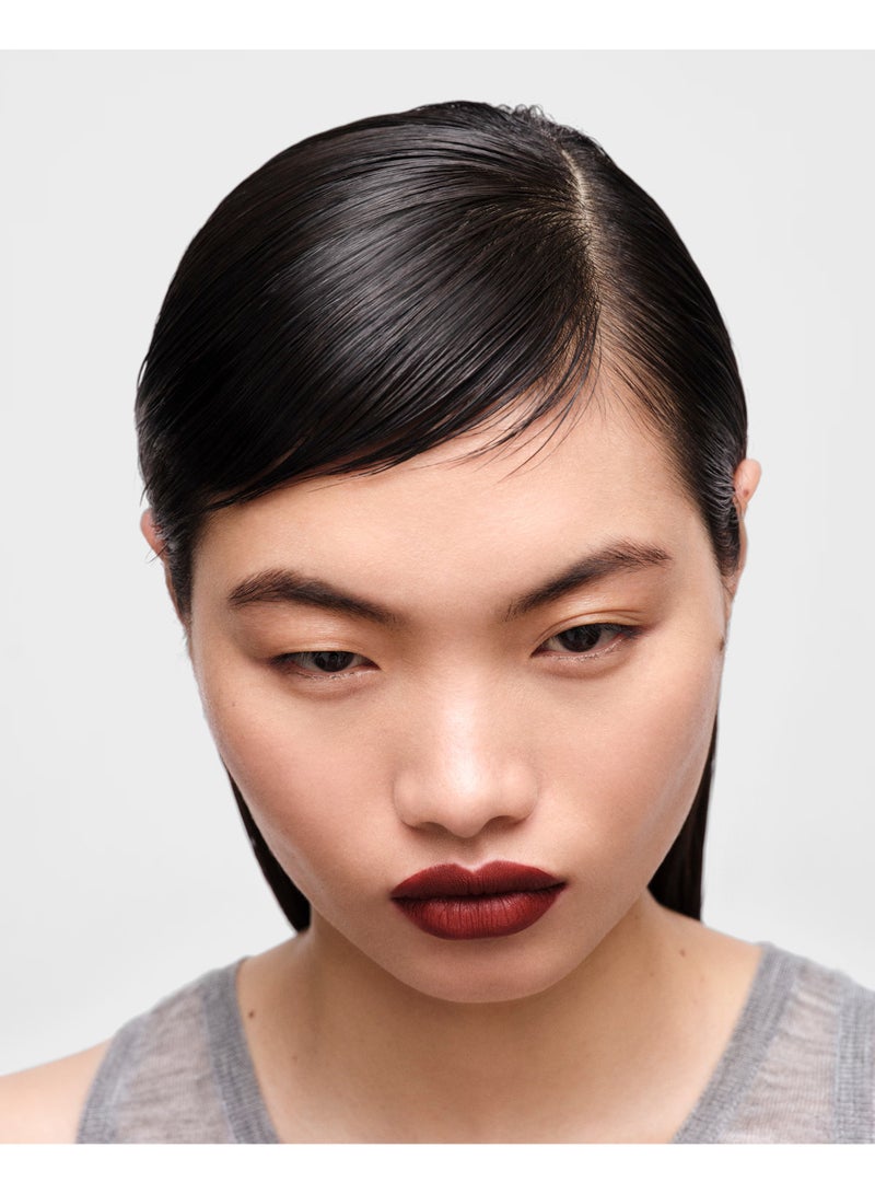 Prada Monochrome Hyper Matte Lipstick B03 Mahogany – High-Pigment Long-Wear Velvet Matte Lip Color - Image 5