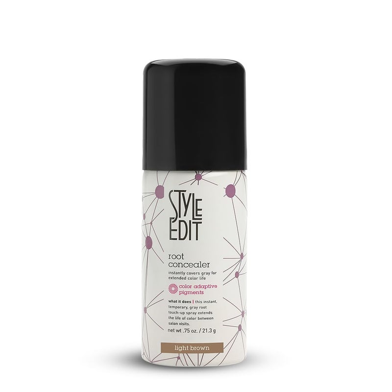 Style Edit Root Touch Up Spray for Light Brown Hair | Cover Up Hair Color for Gray Hair Coverage | Temporary Light Brown Hair Dye | 0.75 oz. Travel Size Spray - Image 1