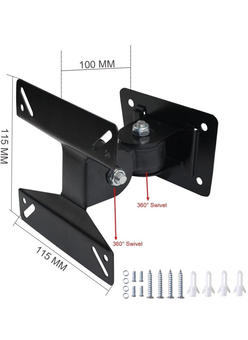 ELTRAZONE Universal Rotating Swivel Tilting LCD Monitor TV Bracket Wall Mount for Samsung, Sony, LG, Sharp, Haier, Toshiba,Element, TCL, Westinghouse 14 15 17 19 22 24 Inch, Plasma, LCD, LED, TV Monitors  - Image 2