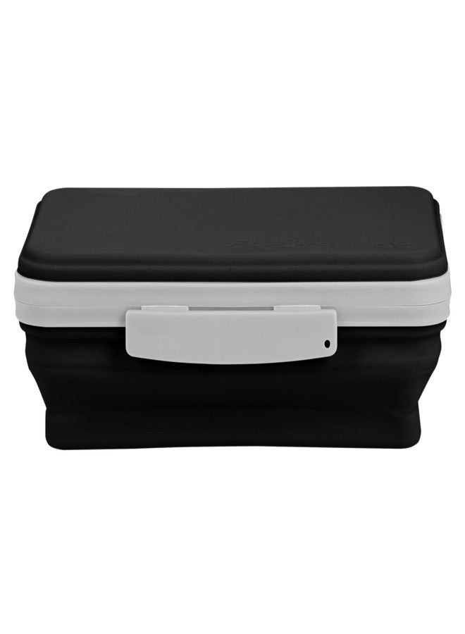 It's Academic Flexi Storage Box with Lid, Collapsible Pencil Case Design for Craft and School Supplies, Black - Image 3