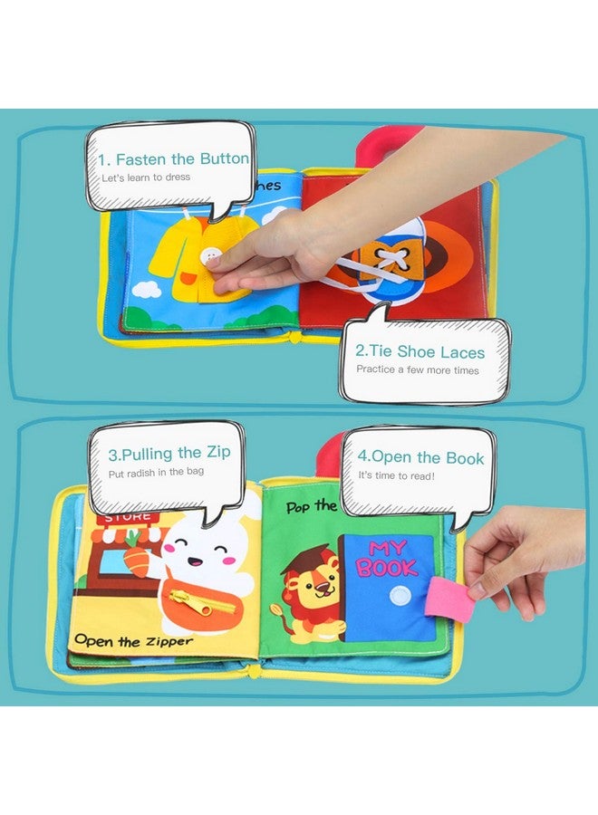 beiens ألعاب بيينز الهادئة، لوحة مشغولة للأطفال من 1 إلى 4 سنوات، كتاب مشغول للأنشطة للأطفال، لعبة سفر للأطفال، كتب قماش ثلاثية الأبعاد حسية للأطفال الرضع، هدية للأولاد والبنات - Image 4