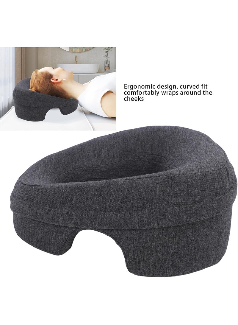 Bukela Face Down Pillow, Memory Foam Soft Design, 3D Support, for Home Beauty Salon, Keeping Cozy in Every Season (Dark Gray) - Image 1