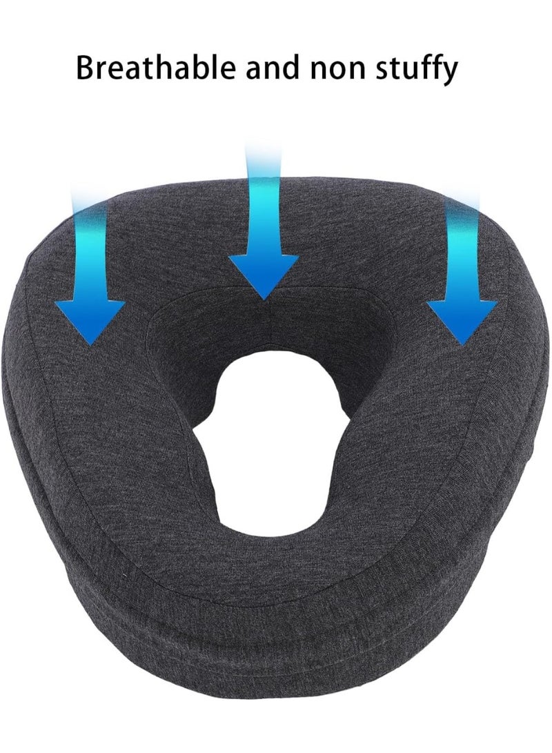 Bukela Face Down Pillow, Memory Foam Soft Design, 3D Support, for Home Beauty Salon, Keeping Cozy in Every Season (Dark Gray) - Image 4
