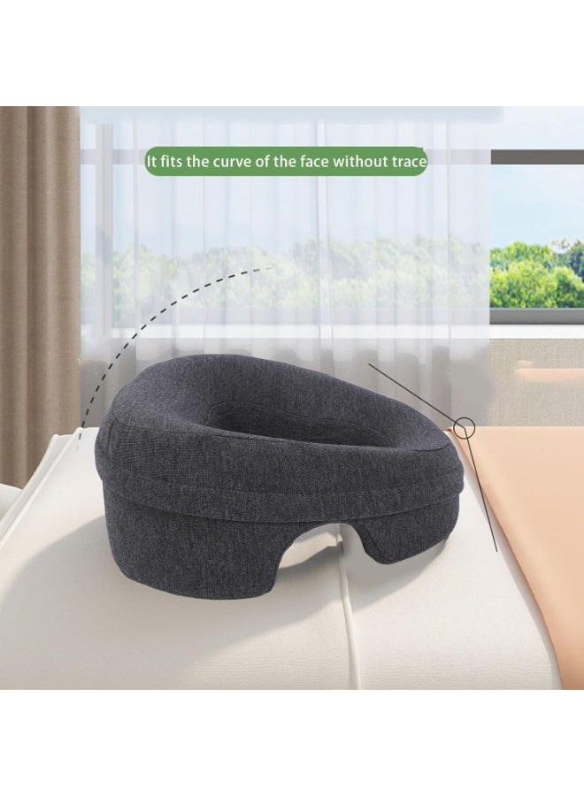 Bukela Face Down Pillow, Memory Foam Soft Design, 3D Support, for Home Beauty Salon, Keeping Cozy in Every Season (Dark Gray) - Image 2