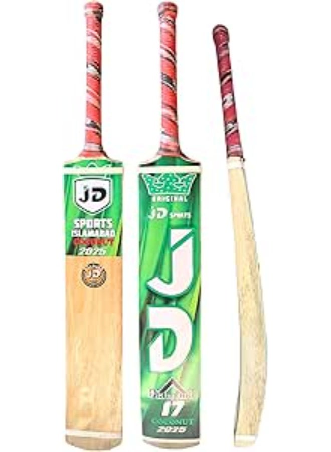 JD Cricket Bat – Lightweight Durable Bat for Tennis Ball & Tape-Ball Cricket with Anti-Slip Grip - Image 1