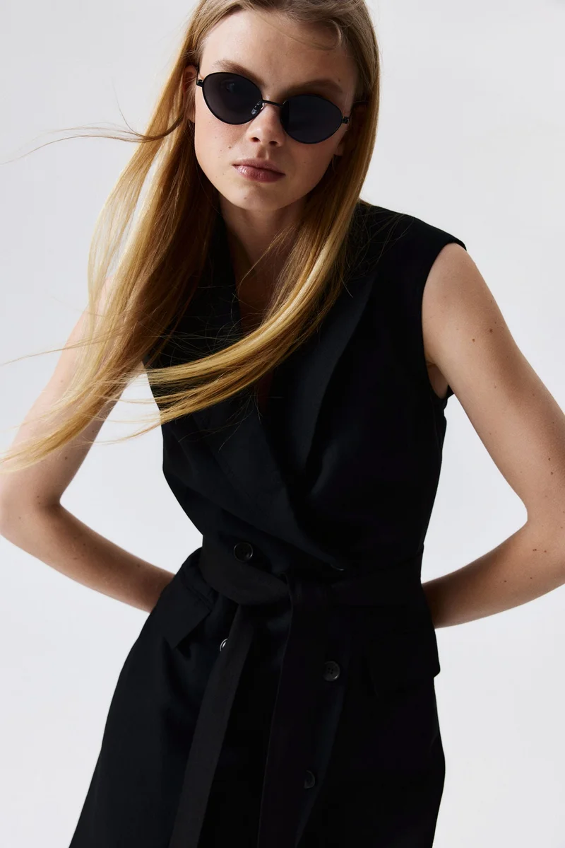 H&M Linen-blend blazer dress