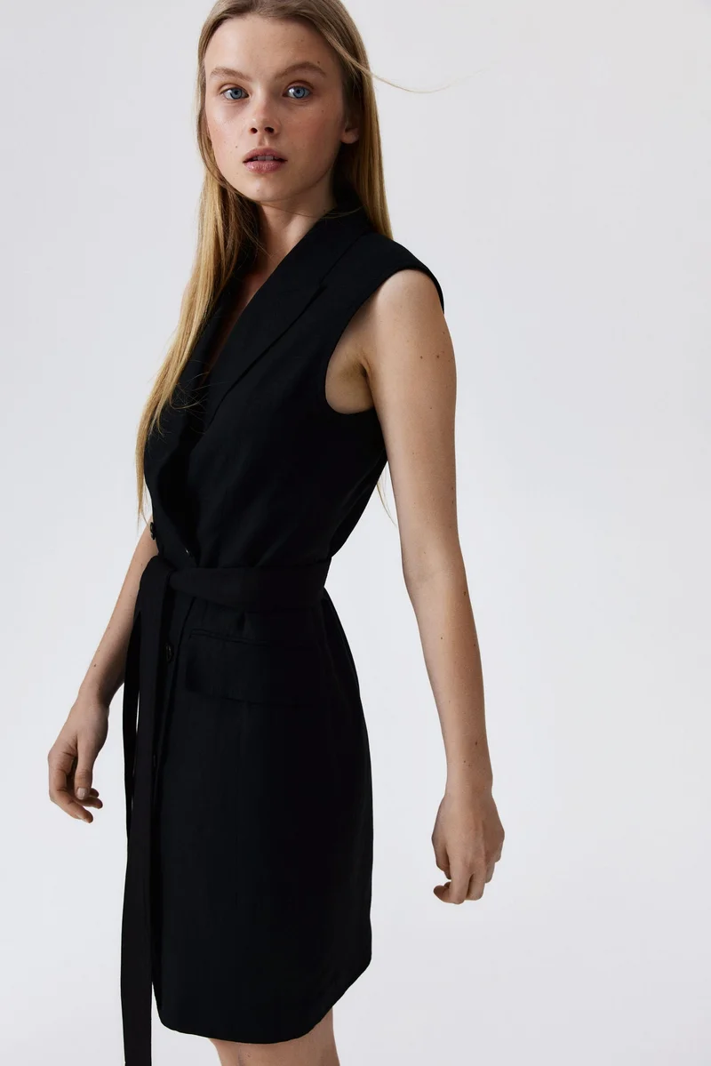 H&M Linen-blend blazer dress