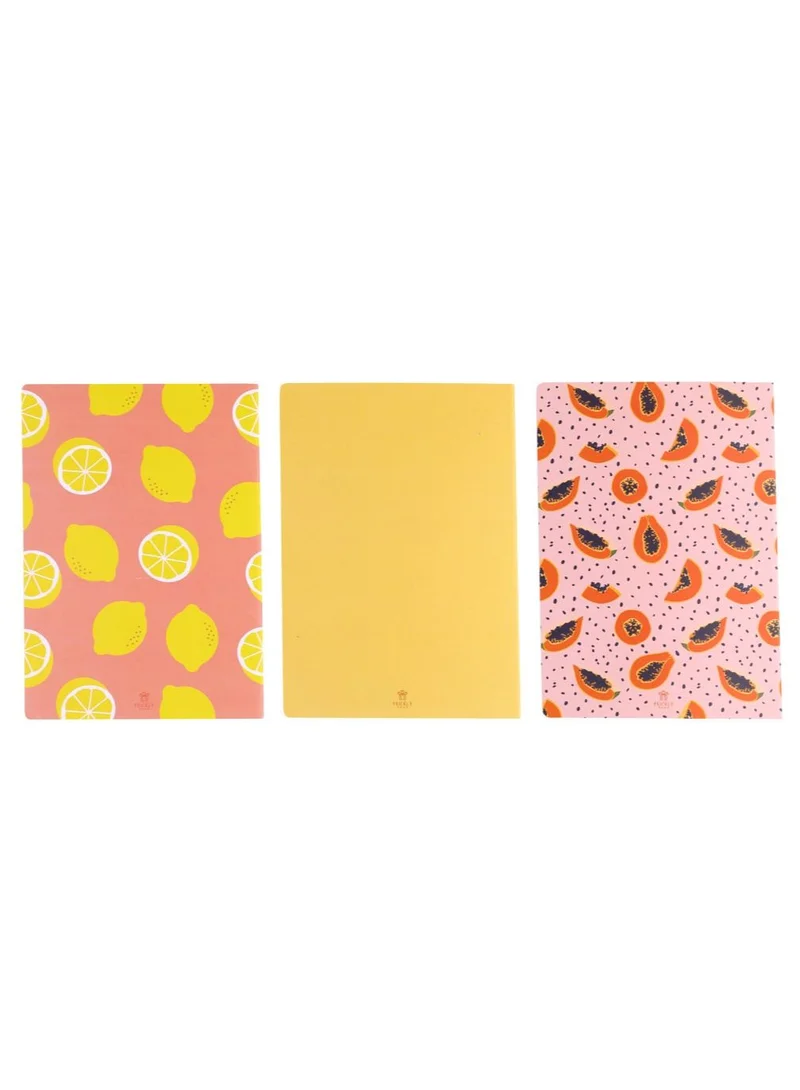 Prickly Pear Set of 3 B5 Size Tutti Frutti Notebooks