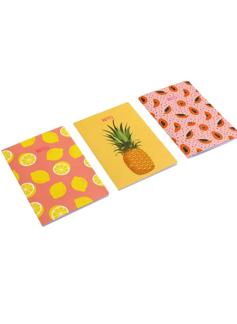 Prickly Pear Set of 3 B5 Size Tutti Frutti Notebooks