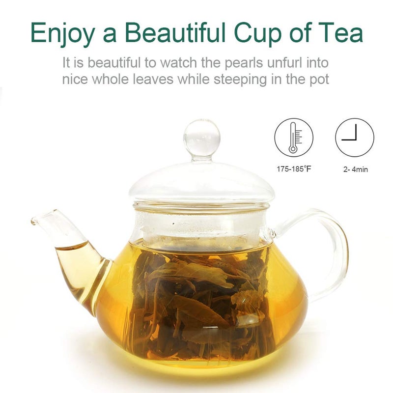 FullChea - Jasmine Pearl Tea - Jasmine Dragon Pearls - Loose Leaf Green Tea - Jasmine Green Tea with Delightful Aroma 4oz / 113g - Image 3