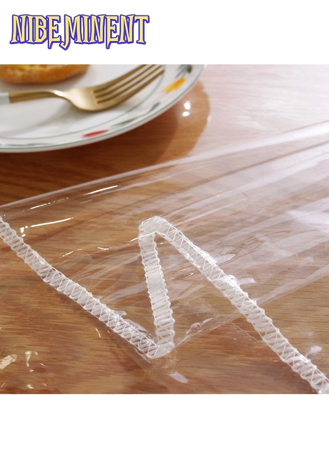 NIBEMINENT Tablecloth|0.13mm Transparent PVC Waterproof and Oil-Proof Dining Table Cloth Coffee Table Cloth TV Counter Cloth 140cm*180cm - Image 3