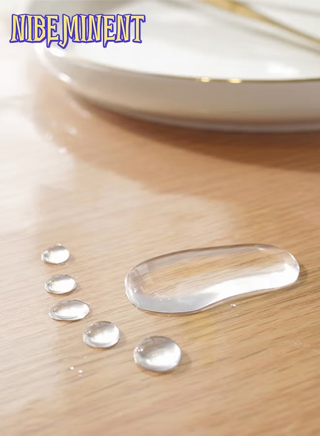 NIBEMINENT Tablecloth|0.13mm Transparent PVC Waterproof and Oil-Proof Dining Table Cloth Coffee Table Cloth TV Counter Cloth 140cm*180cm - Image 4