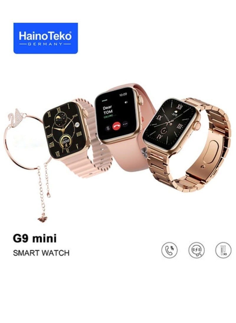 Haino Teko Smart watch G9 Mini For Women With 3 Strap And An Additional Bracelet Multicolour  - Image 1
