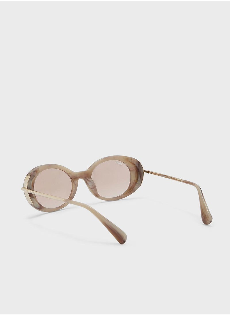 MaxMara - Plastic Oval Sunglasses - Image 1