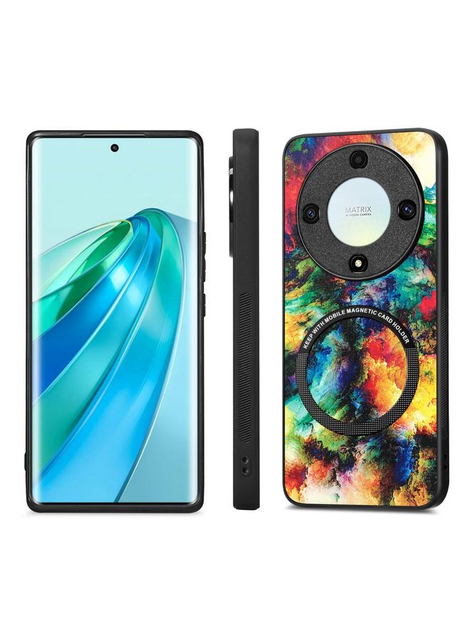 S-TOP Case For Honor X9A Colored Drawing Leather Skin Magnetic Back Cover Phone Case - Image 2