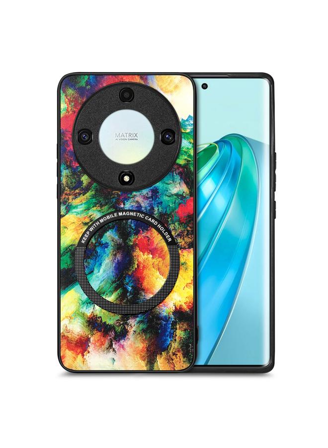 S-TOP Case For Honor X9A Colored Drawing Leather Skin Magnetic Back Cover Phone Case - Image 1