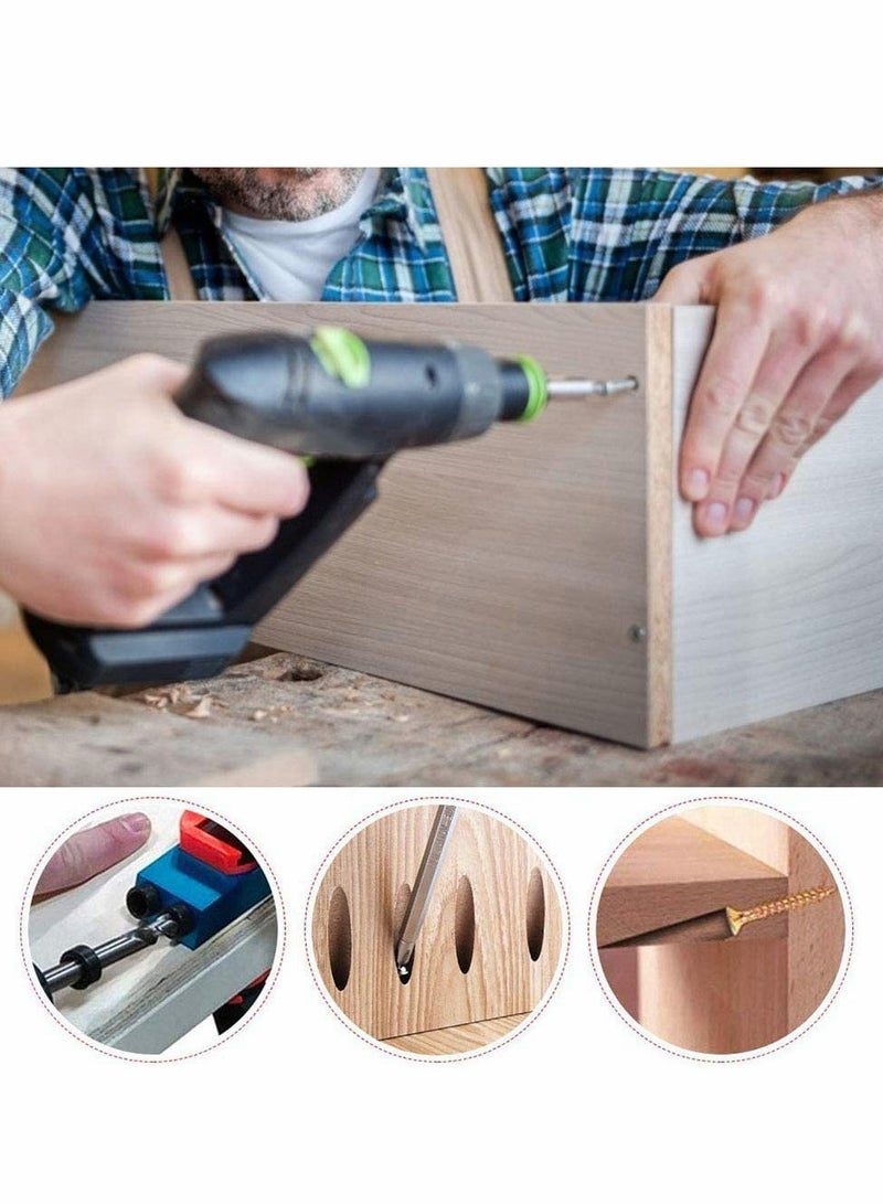 Excefore 15 Degree Woodworking Angled Hole Fixture Kit, Comes with 6/8/10mm Drive Adapter for Woodworking Angled Drilling, Angle Woodworking Positioner Fixtures 14pcs - Image 5