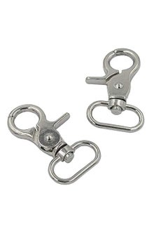 SHOPEE SHOPEE 4pcs Lobster Claw Clasps Swivel Lanyards Trigger Swivel Snap Hooks Strap for DIY Bags Art Crafts Jewelry Findings Keychain Key Rings Connector(1.5" Silver)  - Image 2