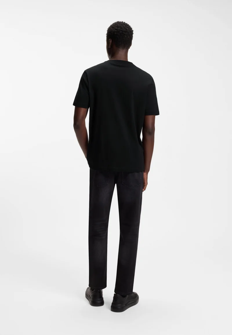 HUGO Cotton-jersey T-shirt with gradient logo label