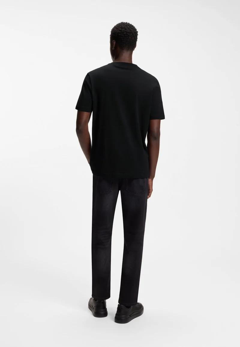 HUGO Cotton-jersey T-shirt with gradient logo label