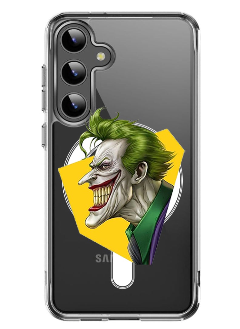 Theodor Magnetic Case for Samsung Galaxy S24 6.2-inch Compatible with MagSafe Wireless Charging, Shockproof Phone Bumper Cover Joker face copy  - Image 1