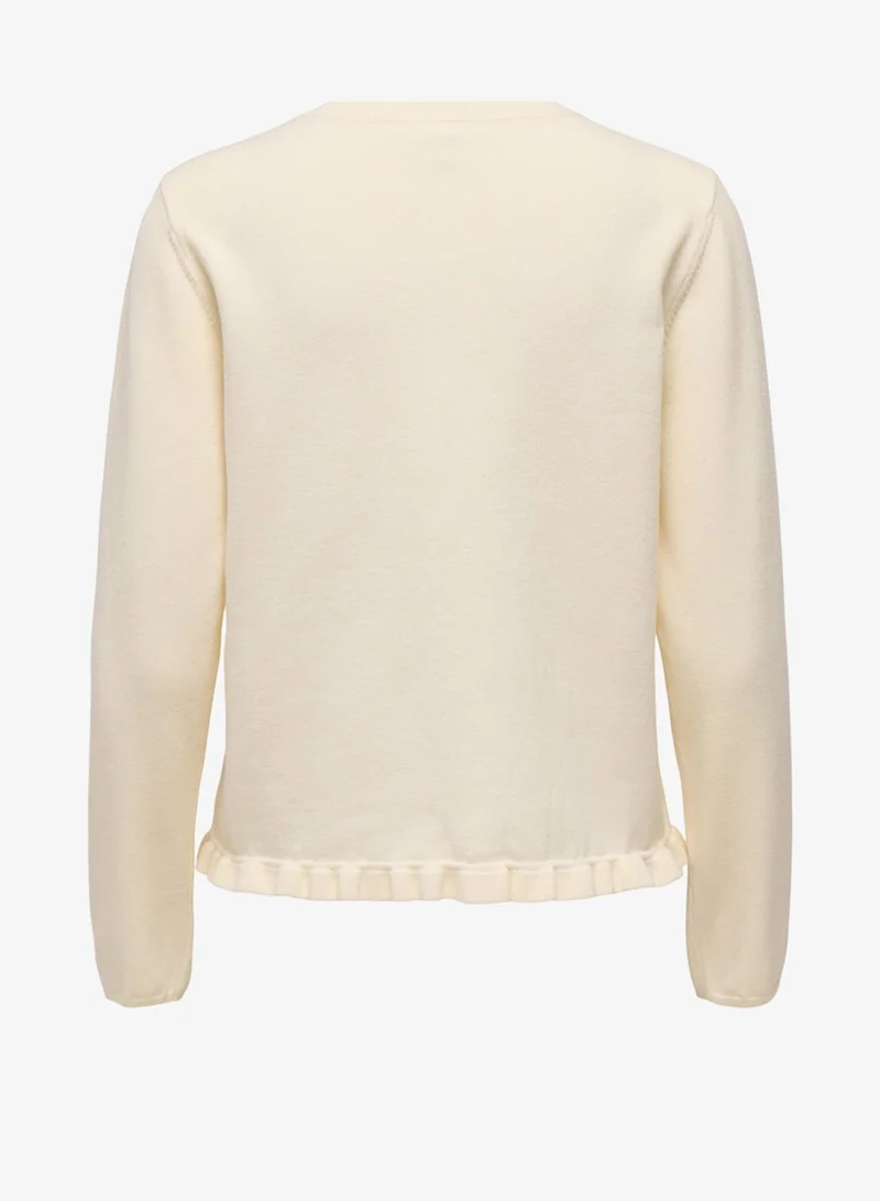Only  Casual Frill Buttoned Cardigan for Women | Best Price UAE