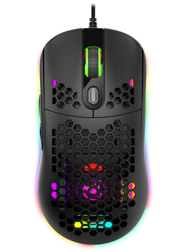 Generic - X600 USB Wired Supports Programming Honeycomb Light Macro Gaming Mouse - Image 1