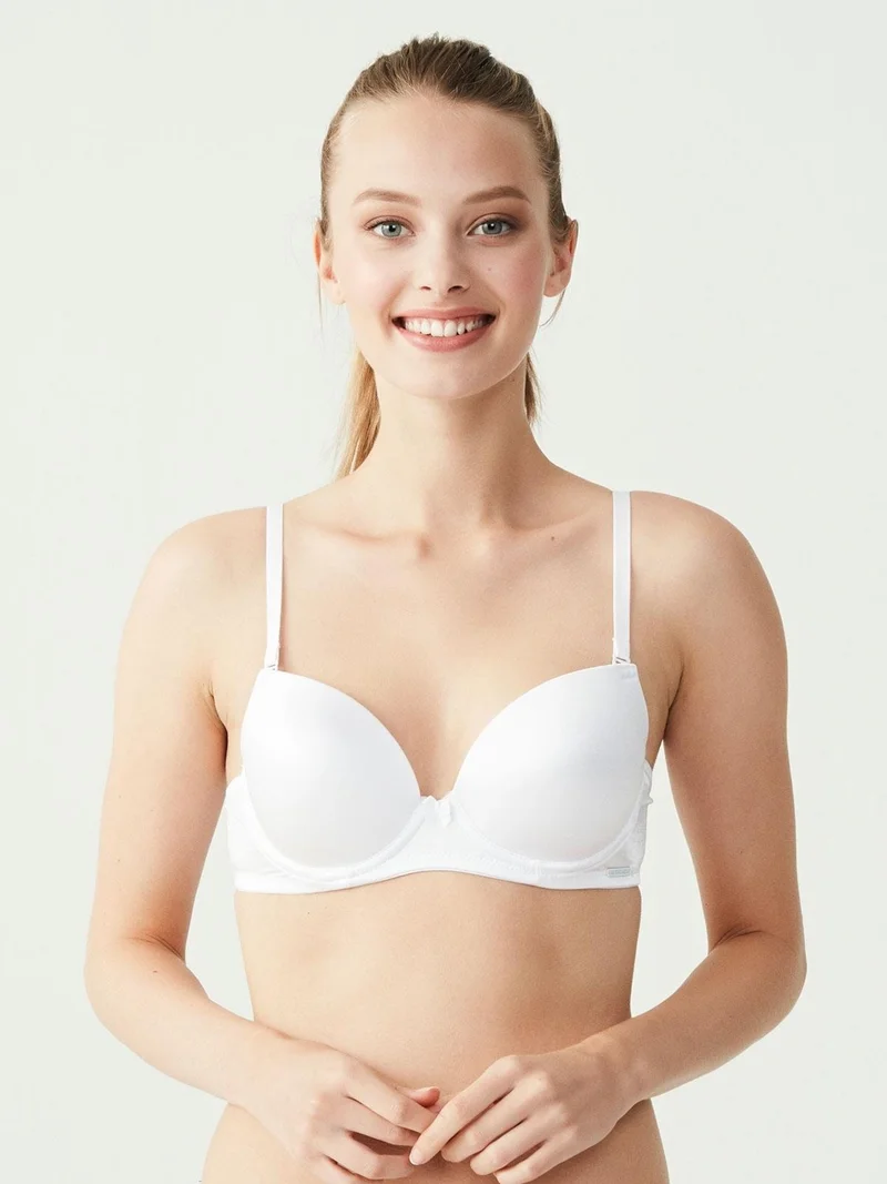 U.S. Polo Assn. BASE. Polo Assn. - Women's White Earless Hollow Bra 66142