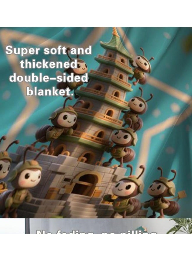 عام بطانية رقيقة من الفانيلا (حرارة ومريحة، ومناسبة للنوم واستخدام اللعبة والغبار والرمل) 150 سم * 200 سم - 260 - Image 5