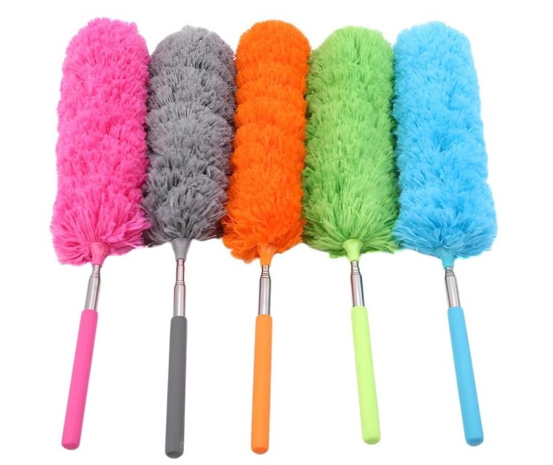 Portal Flexible and Extendable Feather Duster – Washable Multi-Color Duster for Ceiling, Walls, and Hard-to-Reach Areas