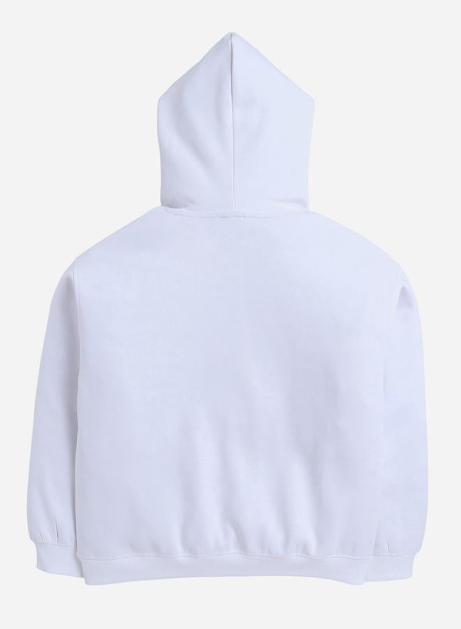 victor and jane Off White Always Chic Slogan Hoodie - 100% Cotton Fleece - Image 4