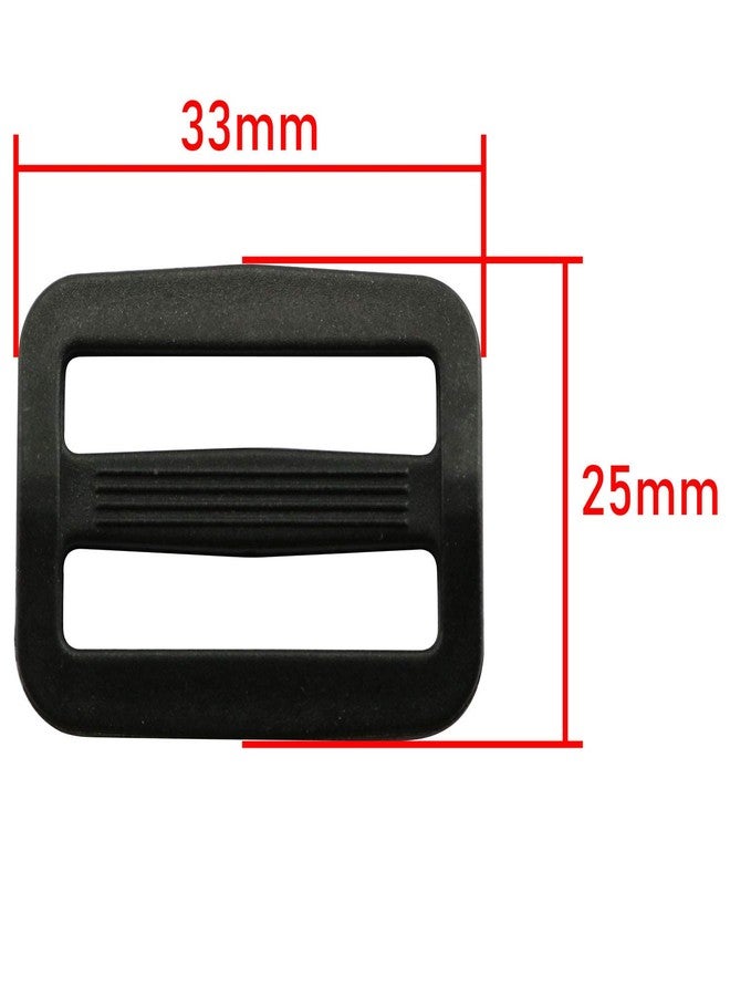 تيج مجموعة من 50 قطعة من شرائح تريجلايد البلاستيكية مقاس 1 بوصة للأحزمة وحقائب الظهر والحقائب - Image 3