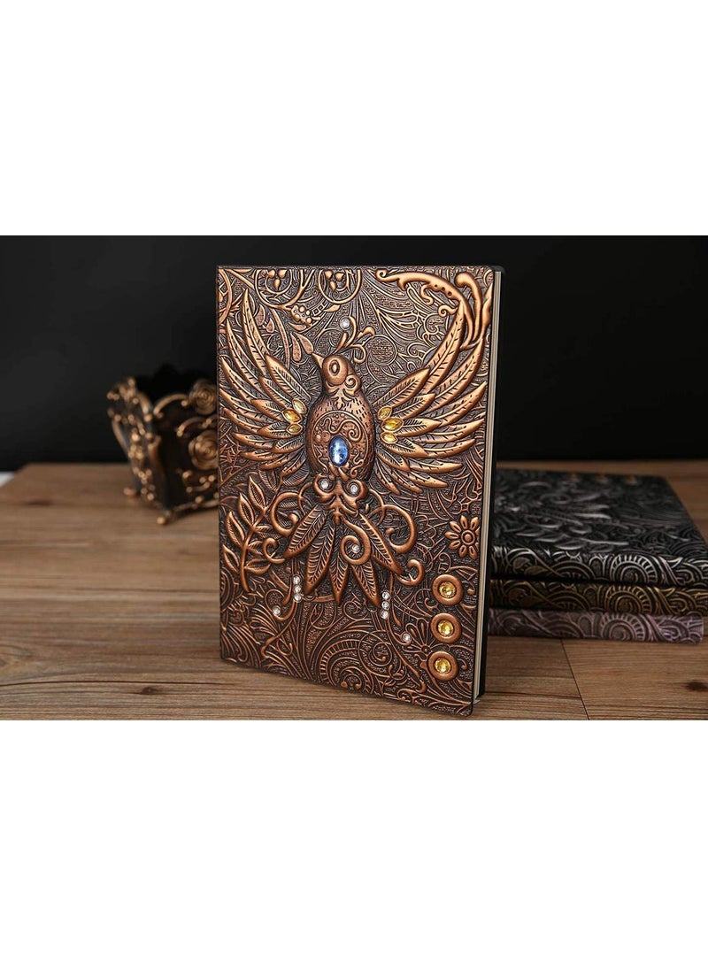 KASTWAVE Vintage Leather Travel Lined Ruled Hardback Diary Embossed Writing A5 Notepad - 200 Pages, Unique Birthday Anniversary Gift  - Image 5