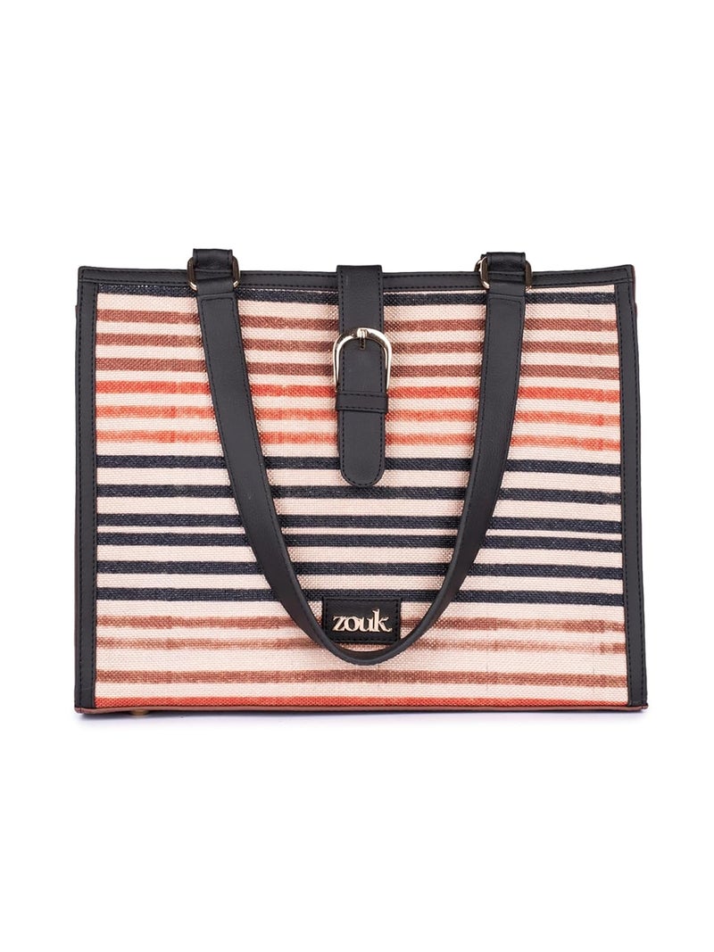 ZOUK Rhea Kapoor Office Bag | Fits up to 15 inch Laptop | Stylish Handbag for Office, Travel & Daily Use | Water-Resistant | Lightweight & Spacious | - Image 1