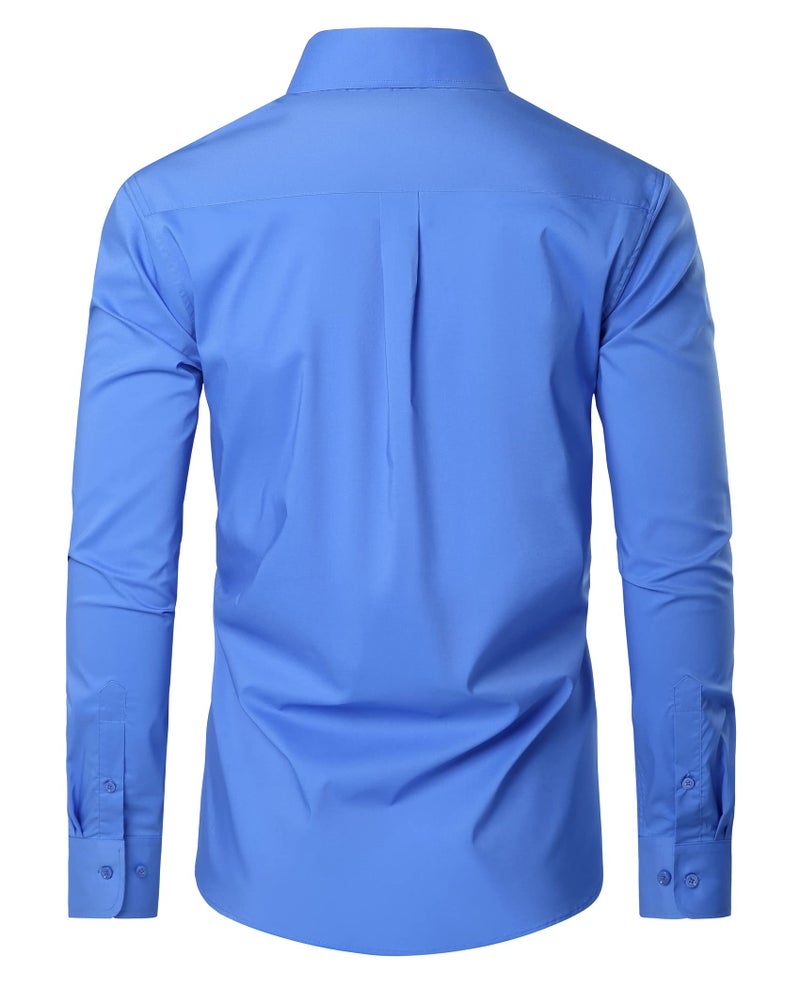 Lion Nardo Cotton Mens Dress Shirts Long Sleeve Big and Tall Dress Shirts for Men Wrinkle Free Button Down Shirts Regular Fit - Image 5