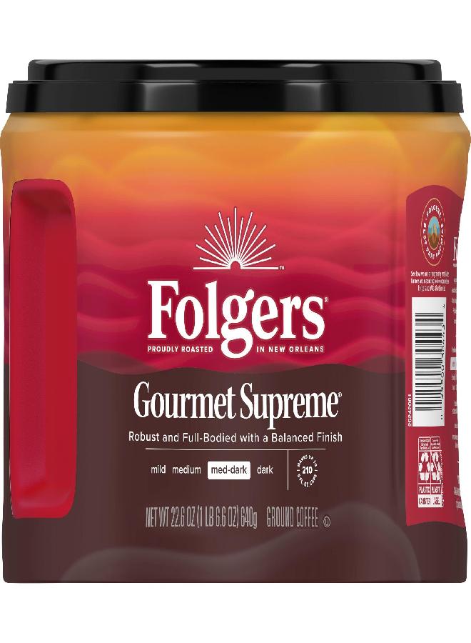 Folgers Gourmet Supreme Ground Coffee, 22.6 Ounce Canisters - Image 2