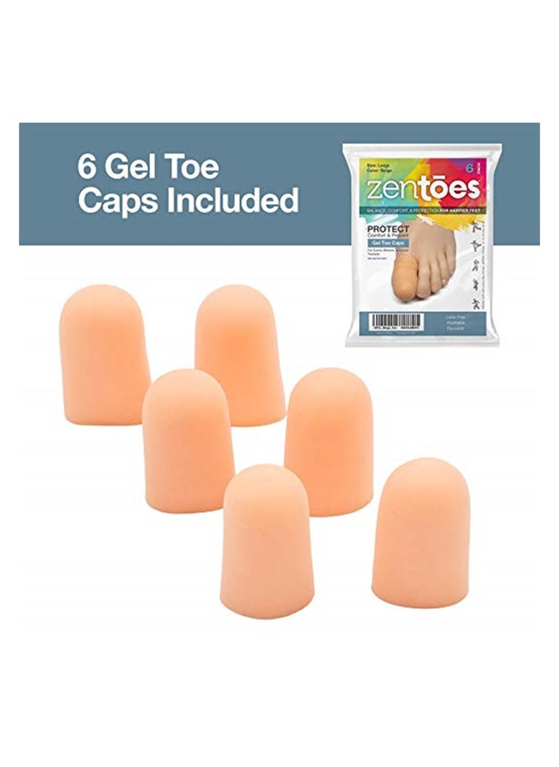 Zentoes - ZENTOES Gel Toe Cap and Protector, Pack of 6 - Image 1