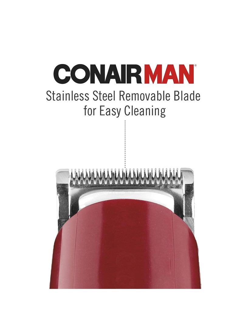 CONAIR ConairMAN Beard Trimmer for Men Includes Nose and Ear Hair Trimmer and 5Position Comb Attachment 4 piece Mens Grooming Kit Corded  - Image 3