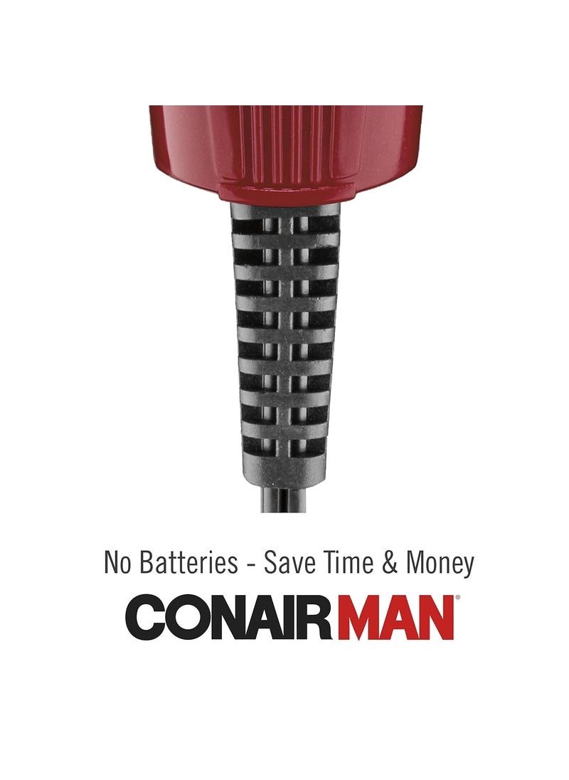 CONAIR ConairMAN Beard Trimmer for Men Includes Nose and Ear Hair Trimmer and 5Position Comb Attachment 4 piece Mens Grooming Kit Corded  - Image 4