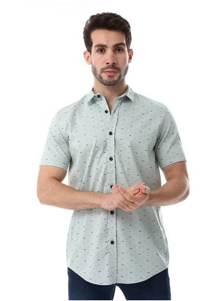 Self Pattern Buttons Down Closure Shirt - Mint Green - pzsku/ZBA4F13B5C08DFCC3300EZ/45/_/1715785958/9cf1cfa3-9637-4c59-aa25-254a0ed1cb0e