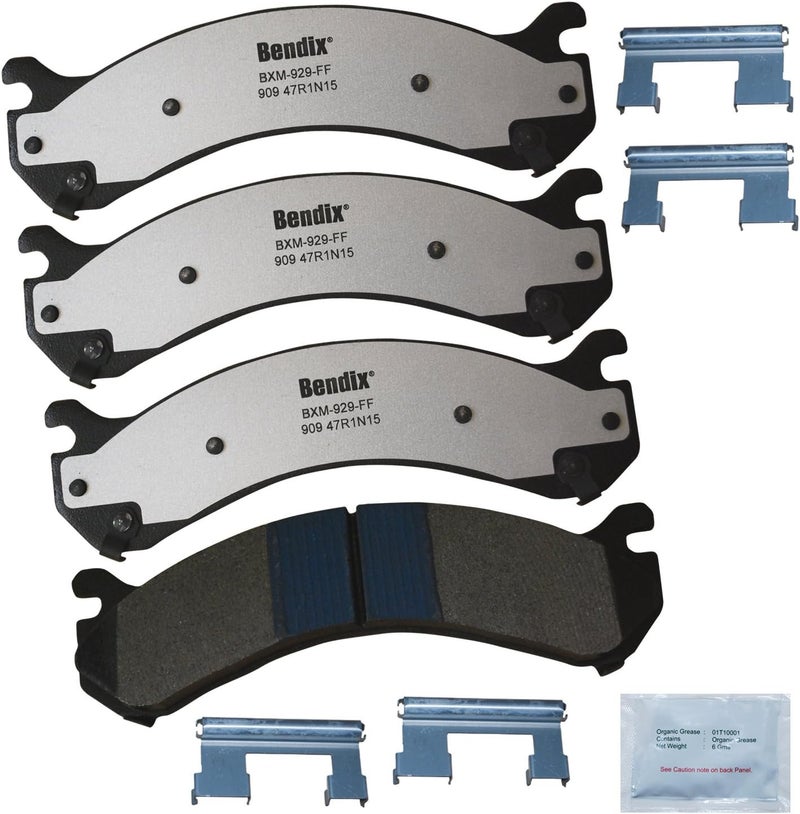 Bendix Fleet Metlok MKD909FM Semi-Metallic Rear Brake Pads for Select Models Chevrolet Silverado 2500, 3500, 3500 Classic, HD, GMC Sierra HD - Image 1