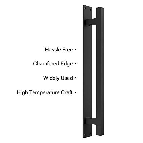 SMARTSTANDARD 12” Rustic Barn Door Handle for Sliding Door, Heavy Duty Barn Door Pull, Antique Long Base Gate Handle - Image 5