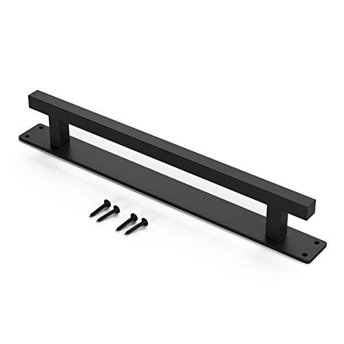SMARTSTANDARD 12” Rustic Barn Door Handle for Sliding Door, Heavy Duty Barn Door Pull, Antique Long Base Gate Handle - Image 2